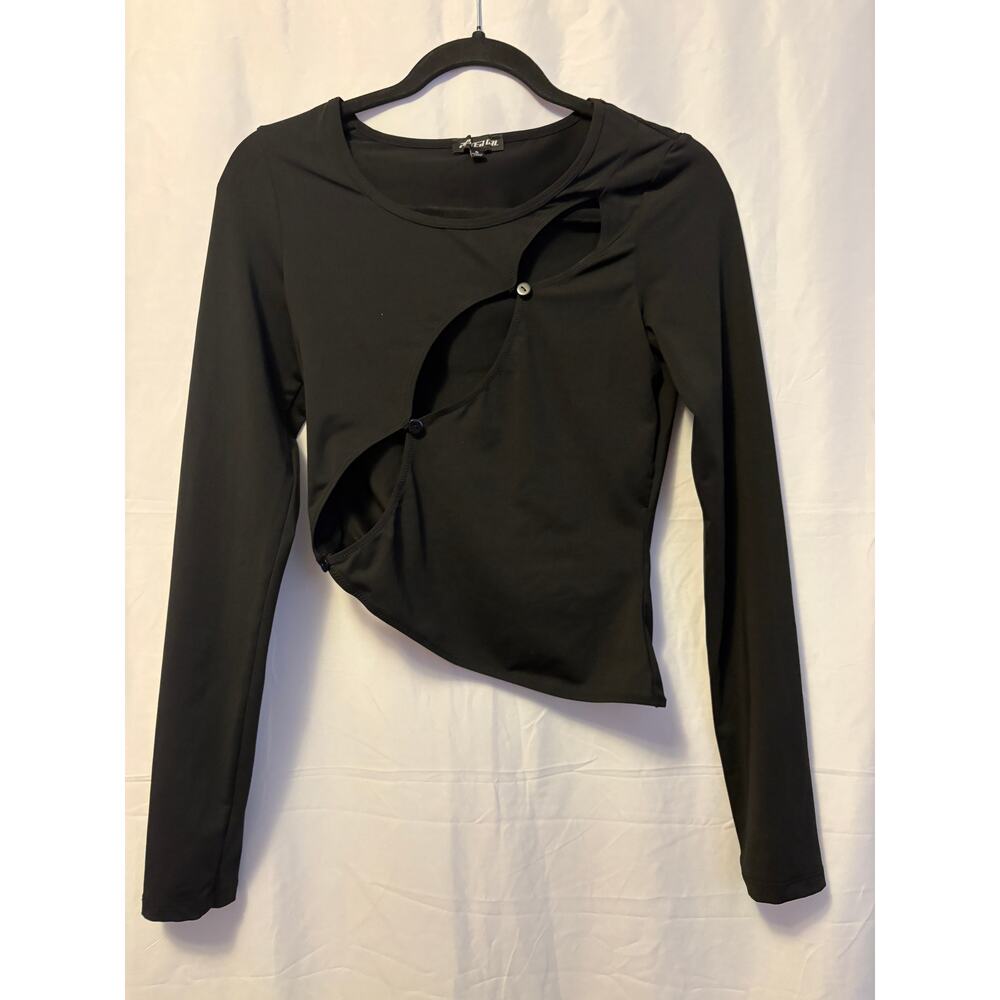 Poster Girl Asymmetrical Top Black Sz S